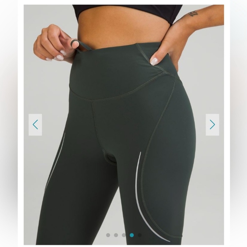 Base Pace High-Rise Reflective Tight 25"‎ size 2 Green running new - Picture 3 of 10